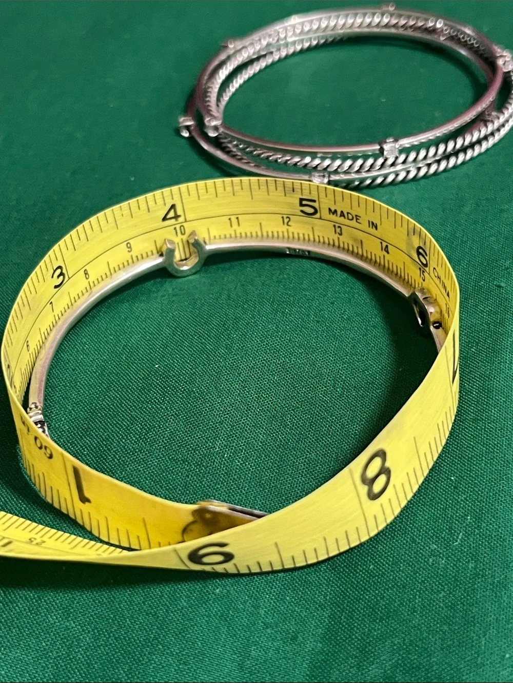 Juicy Couture Silver Tone Stacked Bangle Bracelet Set of 5.